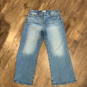 LOFT "THE WIDE LEG" HIGH RISE WOMENS JEANS SIZE 10/30
